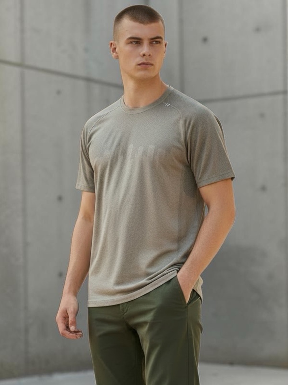 Lululemon metal vent short sleeve shirt skyline detail light olive green large